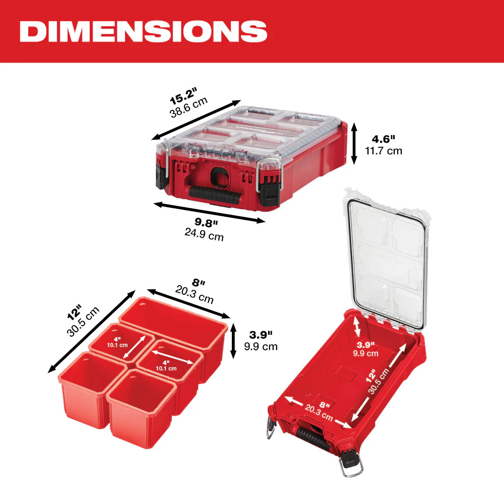 Milwaukee 48-22-8435 PACKOUT 5-Compartment Small Parts Organizer