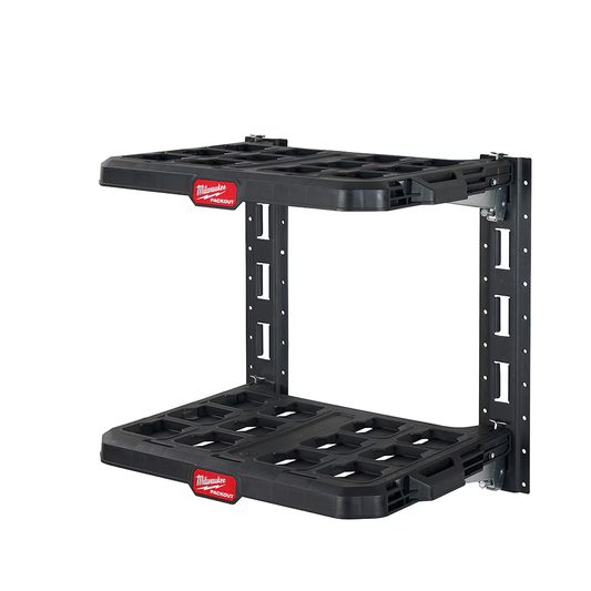 Milwaukee 48-22-8480 PACKOUT 22.3 in. Black Resin Racking Kit with Metal Reinforced Frame and Integrated Handle