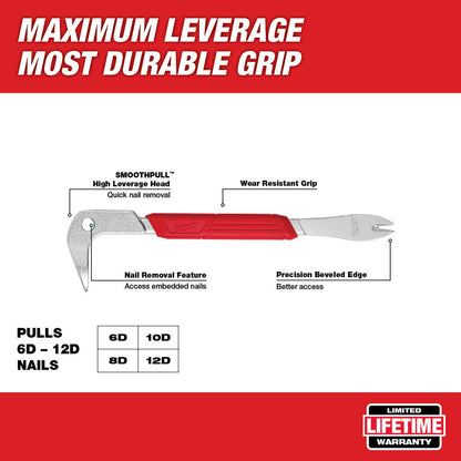 Milwaukee 48-22-9030 9-inch Nail Puller with Dimpler