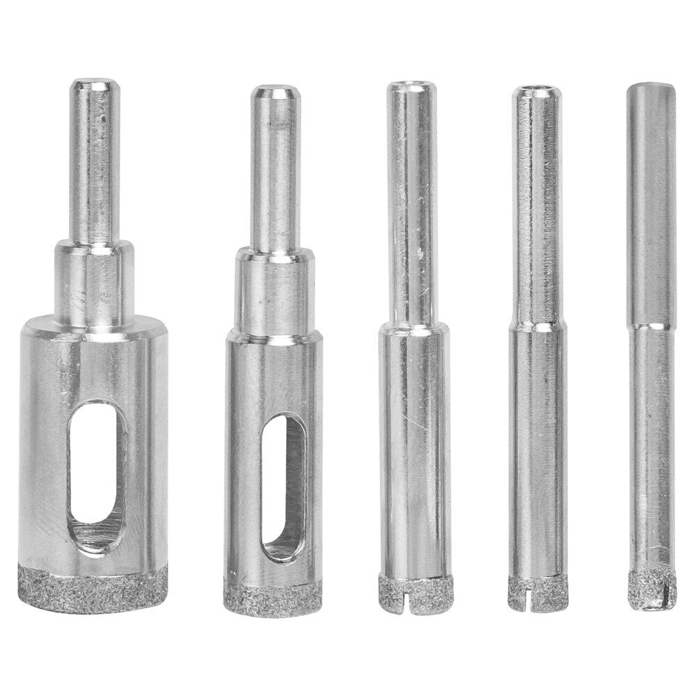5 Pcs Diamond Hole Saw Set | Tile & Glass Core Bits