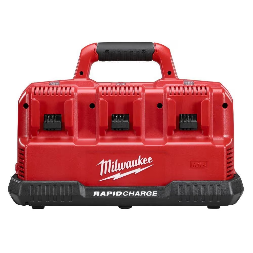 Milwaukee 48-59-1807 12V/18V M12/M18 Lithium-Ion Battery Multi-Voltage 6-Port Sequential Rapid Charger