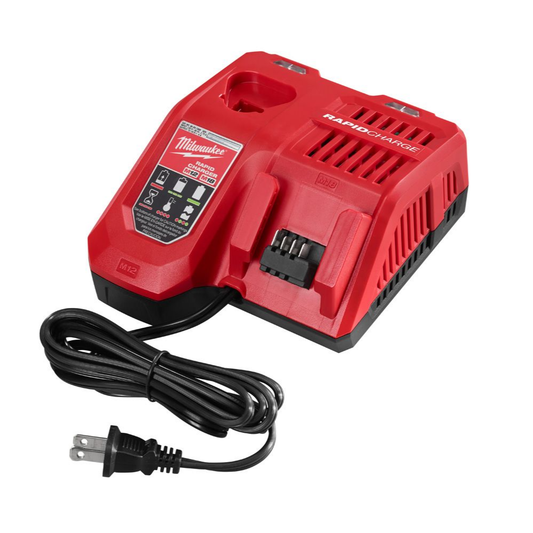 Milwaukee 48-59-1808 12V/18V M12/M18 Lithium-Ion Battery Multi-Voltage Rapid Charger