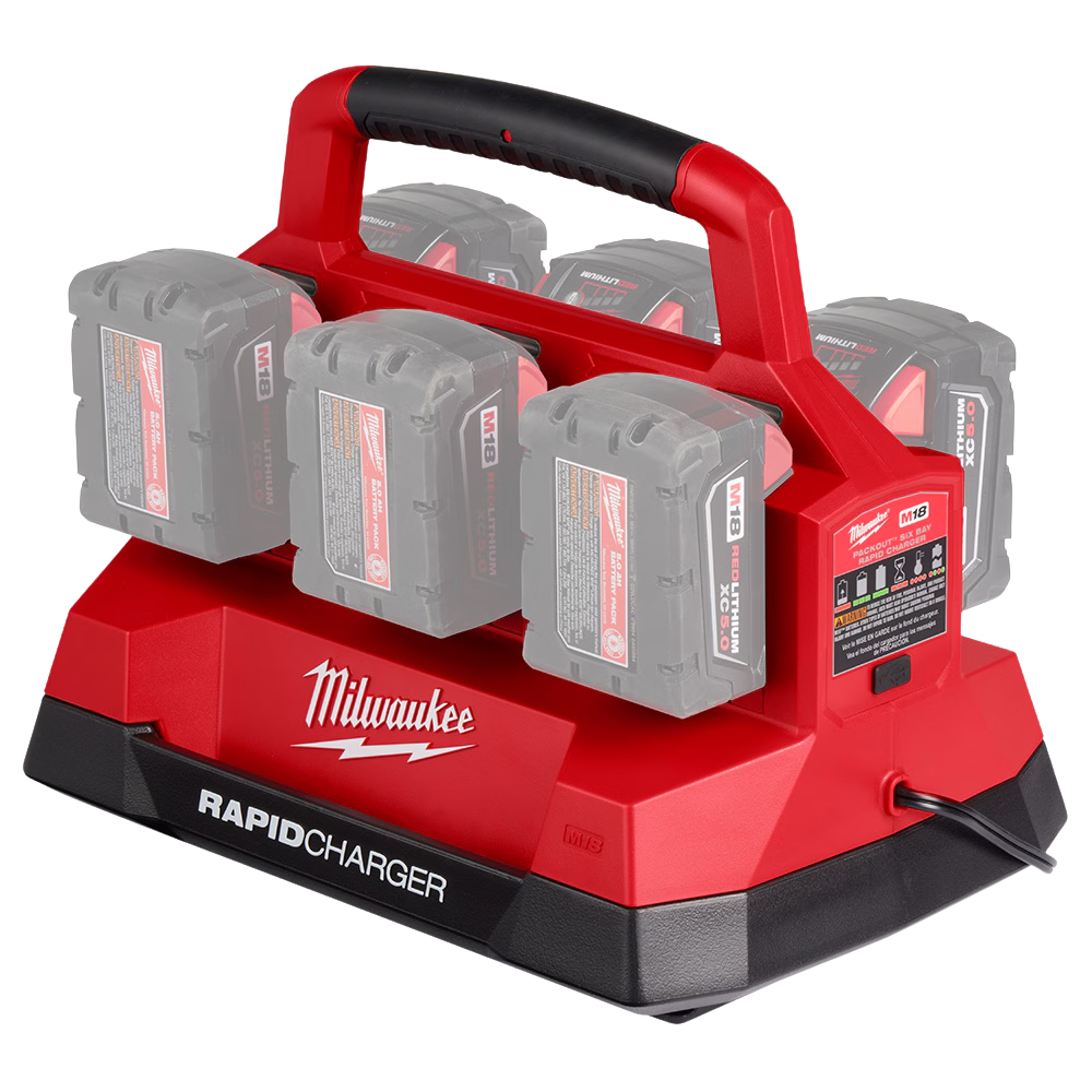 Milwaukee 48-59-1809 18V M18 Lithium-Ion Battery PACKOUT 6-Port Rapid Charger