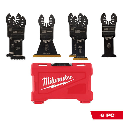 Milwaukee 49-10-9112 OPEN-LOK 6pc Universal Fit Multi-Tool Oscillating Blade Set