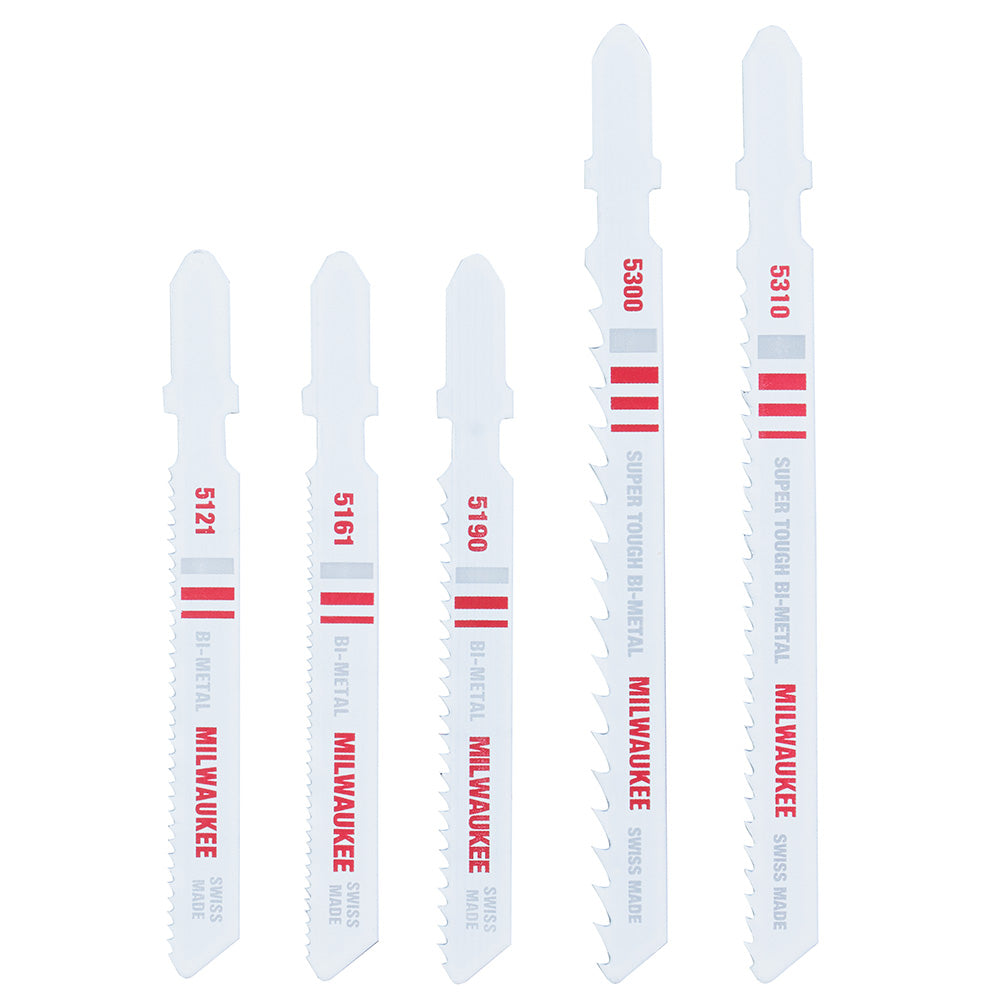 Milwaukee 49-22-1178 5pc T-Shank Bi-Metal Jig Saw Blade Set