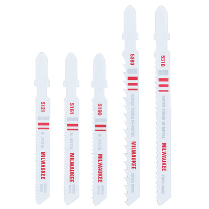 Milwaukee 49-22-1178 5pc T-Shank Bi-Metal Jig Saw Blade Set