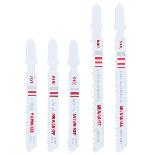 Milwaukee 49-22-1178 5pc T-Shank Bi-Metal Jig Saw Blade Set