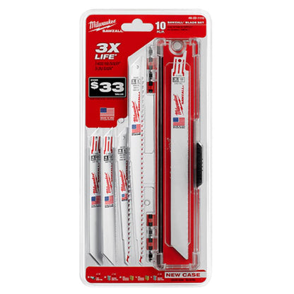 Milwaukee 49-22-3310 10pc SAWZALL Reciprocating Saw Blade Set