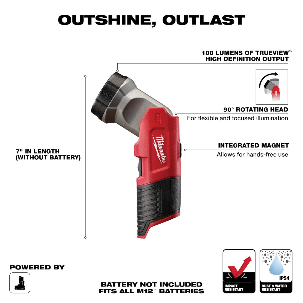 Milwaukee 49-24-0146 M12 Magnetic Work Light (Tool Only)