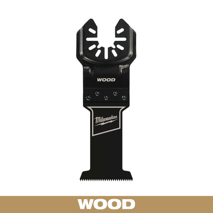 Milwaukee 49-25-1103 OPEN-LOK 1-3/8in Universal Fit High Carbon Steel Wood Cutting Multi-Tool Oscillating Blades - 3pk