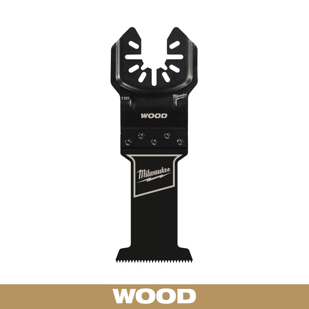 Milwaukee 49-25-1101 OPEN-LOK 1-3/8in Universal Fit High Carbon Steel Wood Cutting Multi-Tool Oscillating Blade