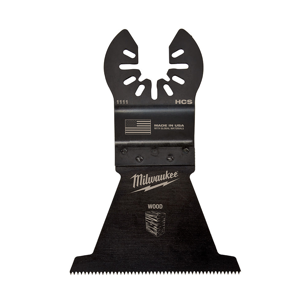 Milwaukee 49-25-1113 OPEN-LOK 2-1/2in Universal Fit High Carbon Steel Wood Cutting Multi-Tool Oscillating Blades - 3pk