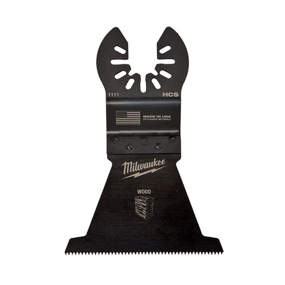 Milwaukee 49-25-1113 OPEN-LOK 2-1/2in Universal Fit High Carbon Steel Wood Cutting Multi-Tool Oscillating Blades - 3pk