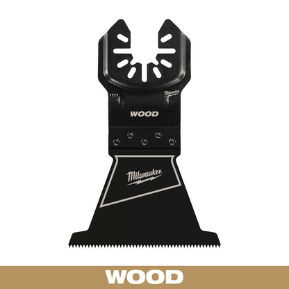 Milwaukee 49-25-1111 OPEN-LOK 2-1/2in Universal Fit High Carbon Steel Wood Cutting Multi-Tool Oscillating Blade