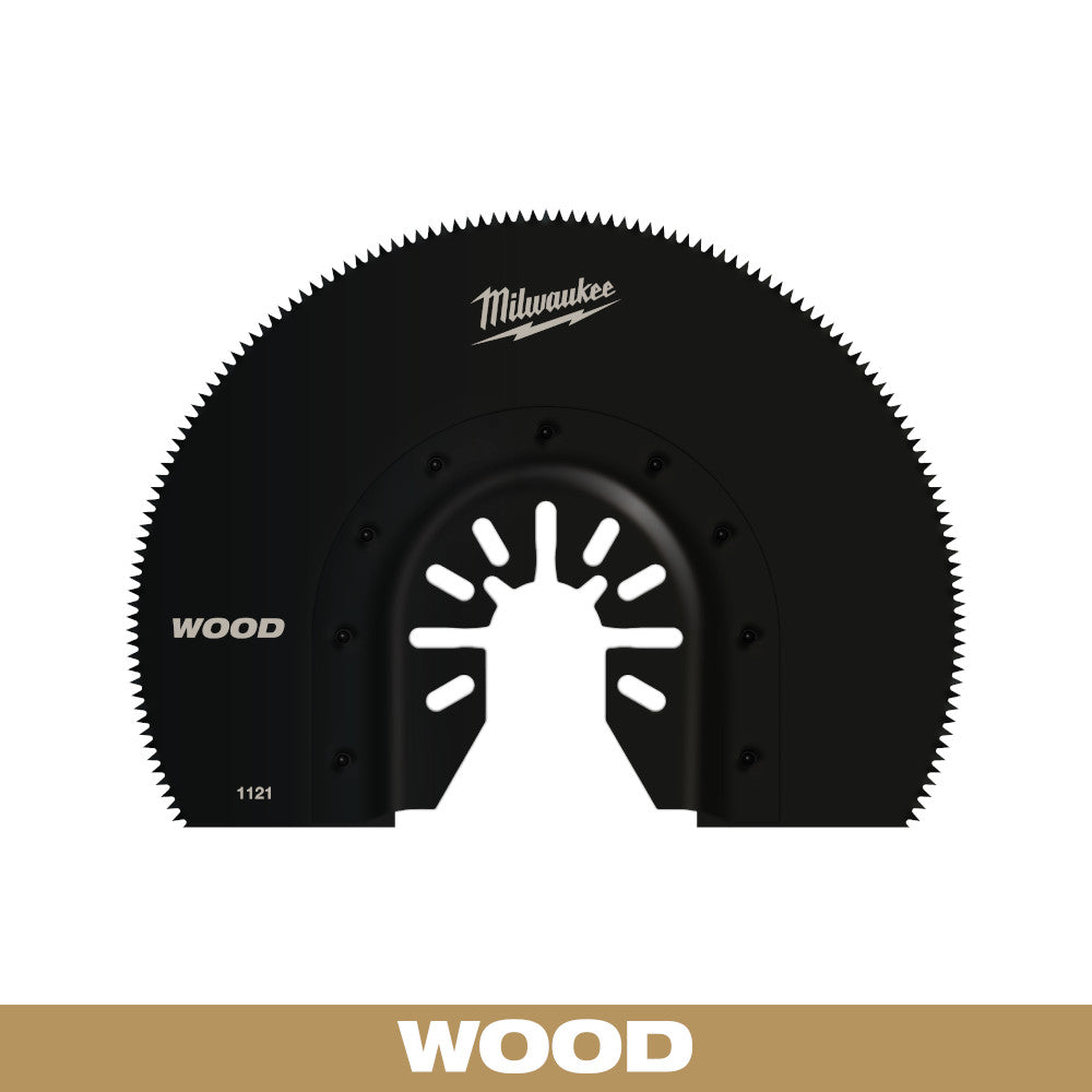 Milwaukee 49-25-1121 OPEN-LOK 3-1/2in Universal Fit High Carbon Steel Segmented Wood Cutting Multi-Tool Oscillating Blade