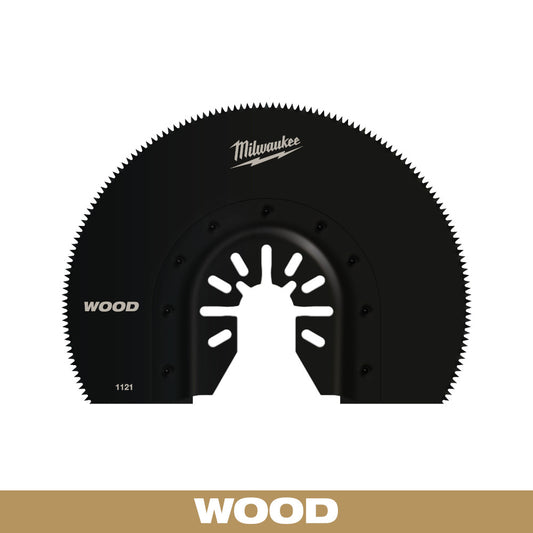 Milwaukee 49-25-1121 OPEN-LOK 3-1/2in Universal Fit High Carbon Steel Segmented Wood Cutting Multi-Tool Oscillating Blade