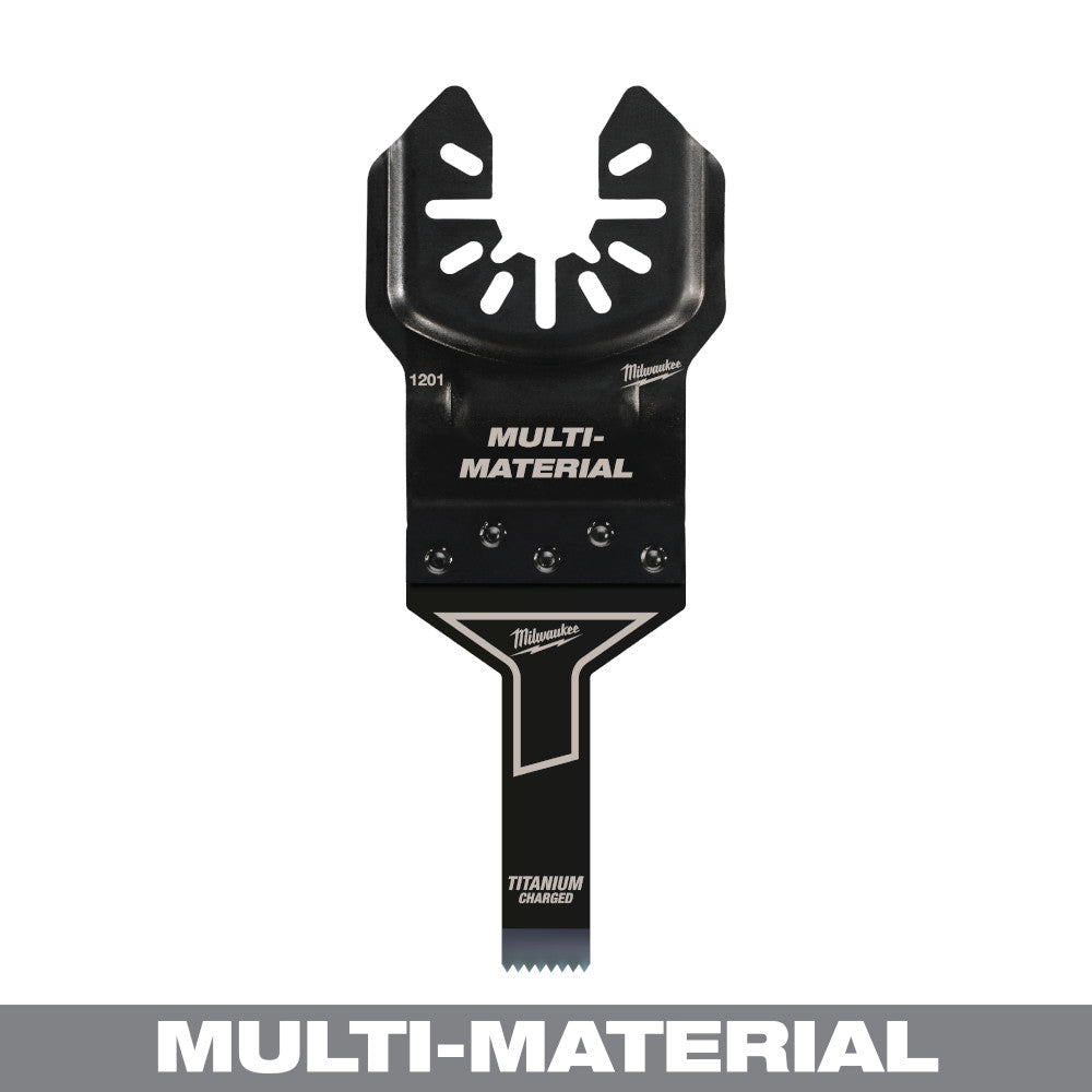 Milwaukee 49-25-1201 OPEN-LOK 3/8in Universal Fit Titanium Enhanced Bi-Metal Multi-Material Cutting Multi-Tool Oscillating Blade
