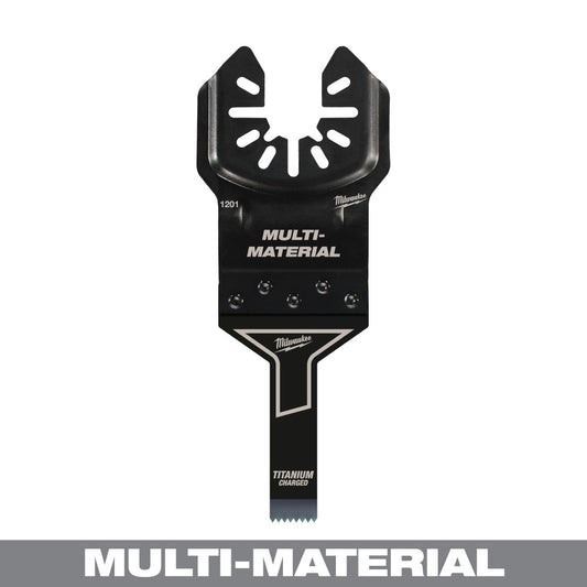Milwaukee 49-25-1201 OPEN-LOK 3/8in Universal Fit Titanium Enhanced Bi-Metal Multi-Material Cutting Multi-Tool Oscillating Blade