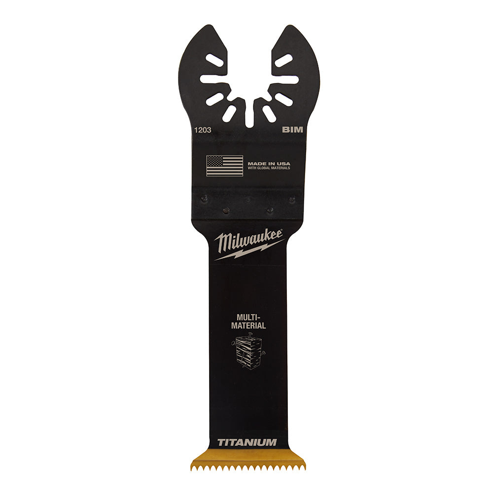 Milwaukee 49-25-1203 OPEN-LOK 1-1/4in Universal Fit Titanium Enhanced Bi-Metal Multi-Material Cutting Multi-Tool Oscillating Blade