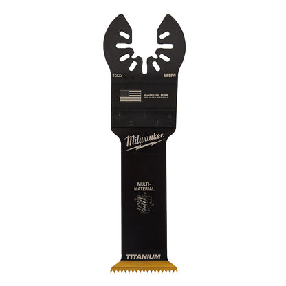 Milwaukee 49-25-1203 OPEN-LOK 1-1/4in Universal Fit Titanium Enhanced Bi-Metal Multi-Material Cutting Multi-Tool Oscillating Blade