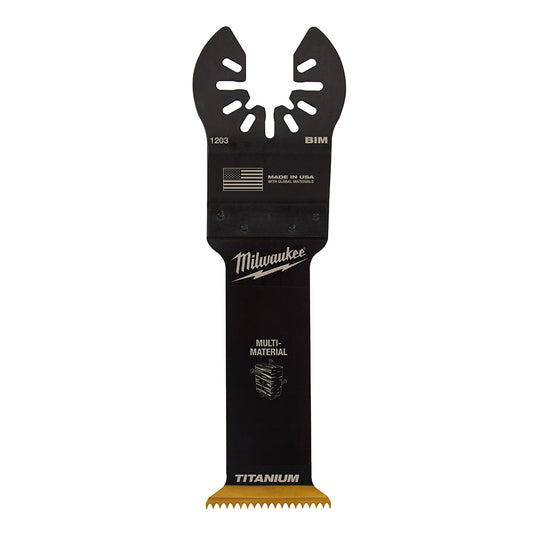 Milwaukee 49-25-1203 OPEN-LOK 1-1/4in Universal Fit Titanium Enhanced Bi-Metal Multi-Material Cutting Multi-Tool Oscillating Blade