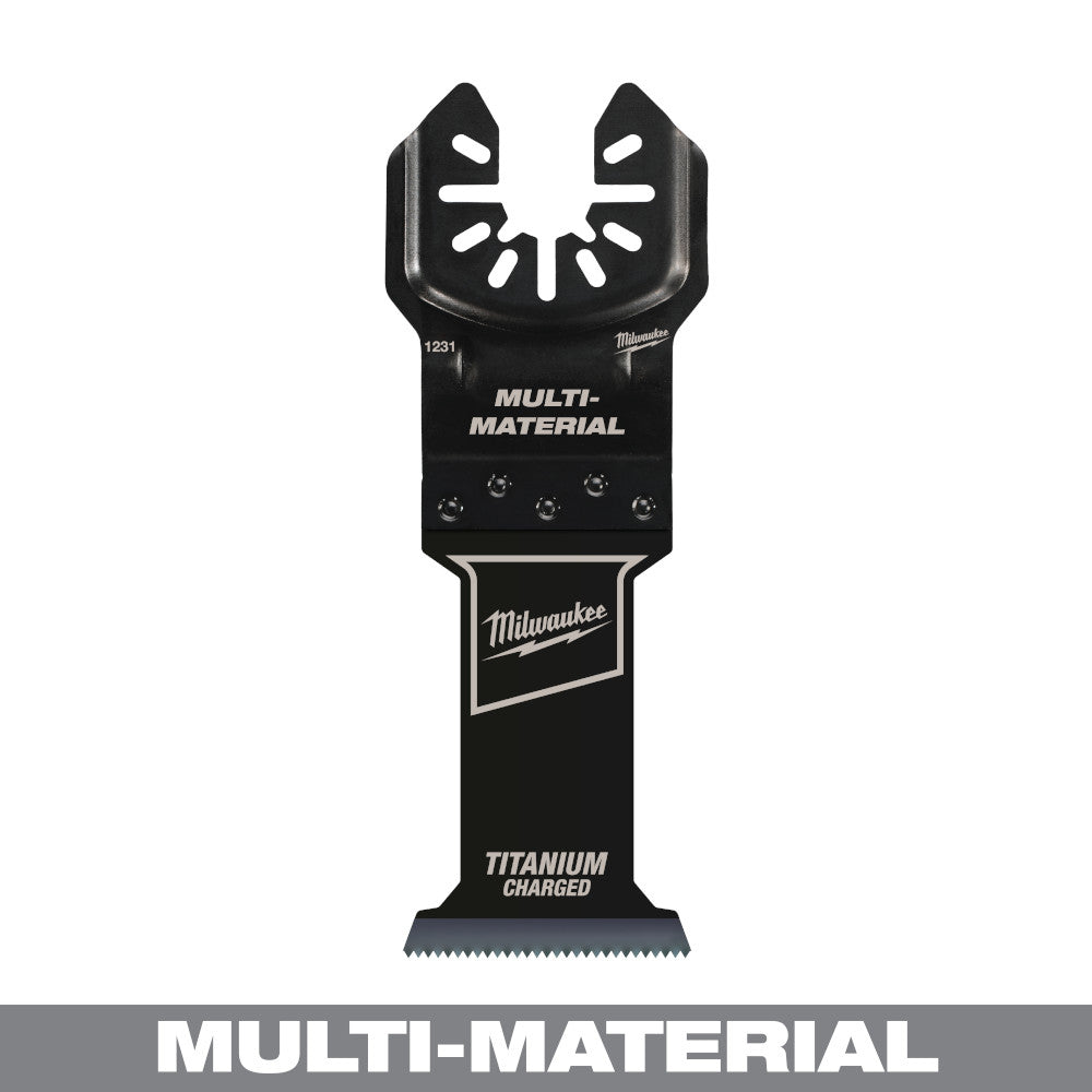 Milwaukee 49-25-1231 OPEN-LOK 1-3/8in Universal Fit Titanium Enhanced Bi-Metal Multi-Material Cutting Multi-Tool Oscillating Blade