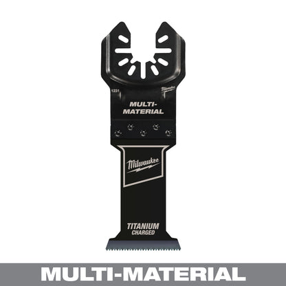 Milwaukee 49-25-1231 OPEN-LOK 1-3/8in Universal Fit Titanium Enhanced Bi-Metal Multi-Material Cutting Multi-Tool Oscillating Blade