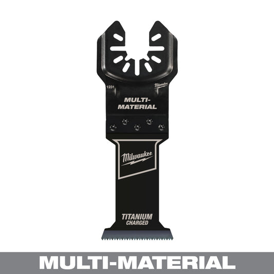 Milwaukee 49-25-1231 OPEN-LOK 1-3/8in Universal Fit Titanium Enhanced Bi-Metal Multi-Material Cutting Multi-Tool Oscillating Blade