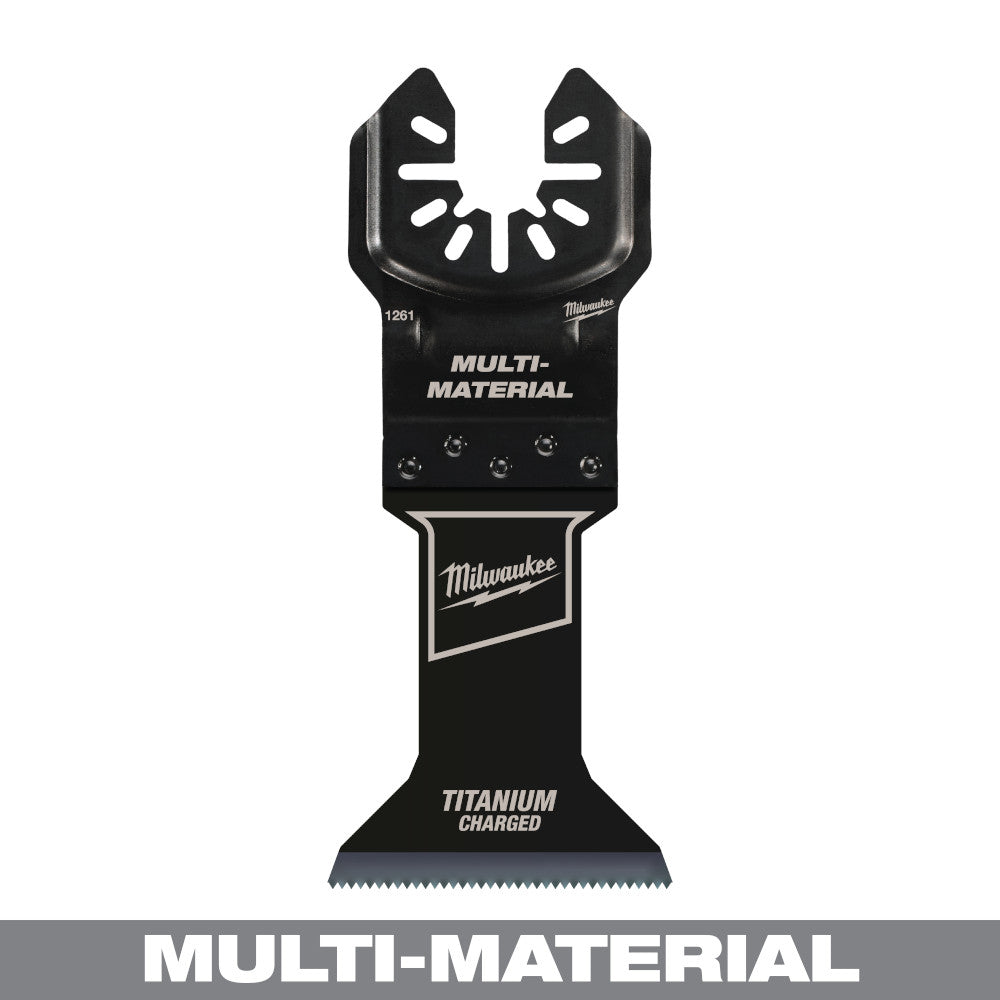 Milwaukee 49-25-1261 OPEN-LOK 1-3/4in Universal Fit Titanium Enhanced Bi-Metal Metal Cutting Multi-Tool Oscillating Blade