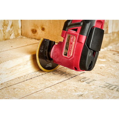 Milwaukee 49-25-1271 OPEN-LOK 3-1/2in Universal Fit Titanium Enhanced Bi-Metal Segmented Multi-Material Cutting Multi-Tool Oscillating Blade