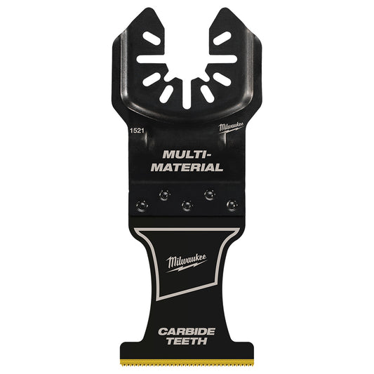 Milwaukee 49-25-1521 OPEN-LOK 1-3/8in Universal Fit Titanium Enhanced Carbide Teeth Multi-Material Cutting Multi-Tool Oscillating Blade