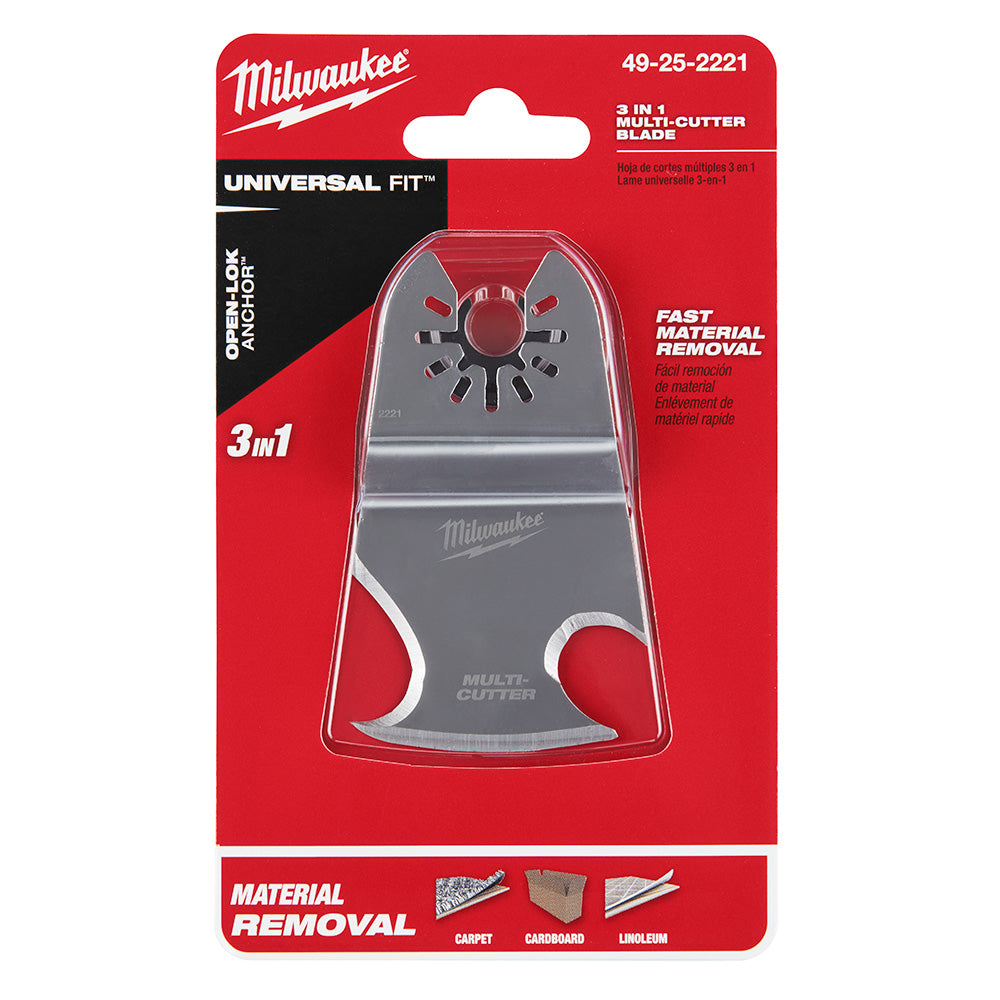 Milwaukee 49-25-2221 OPEN-LOK Universal Fit Multi-Tool Oscillating 3-In-1 Scraper Blade