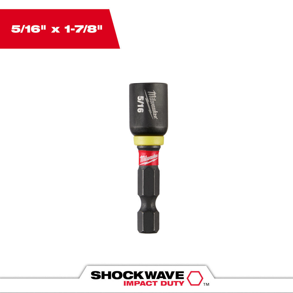 Milwaukee 49-66-4503 5/16in x 1-7/8in SHOCKWAVE Impact Duty Magnetic Nut Driver