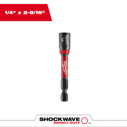 Milwaukee 49-66-4532 1/4in x 2-9/16in SHOCKWAVE Impact Duty Magnetic Nut Driver