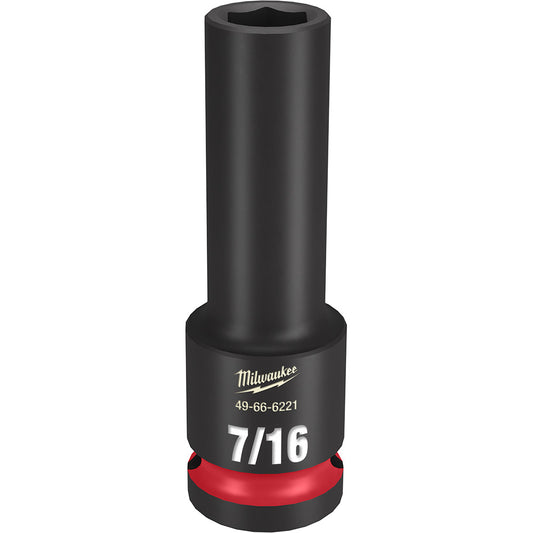 Milwaukee 49-66-6221 SHOCKWAVE Impact Duty 7/16in 1/2in Drive SAE 6pt Deep Socket