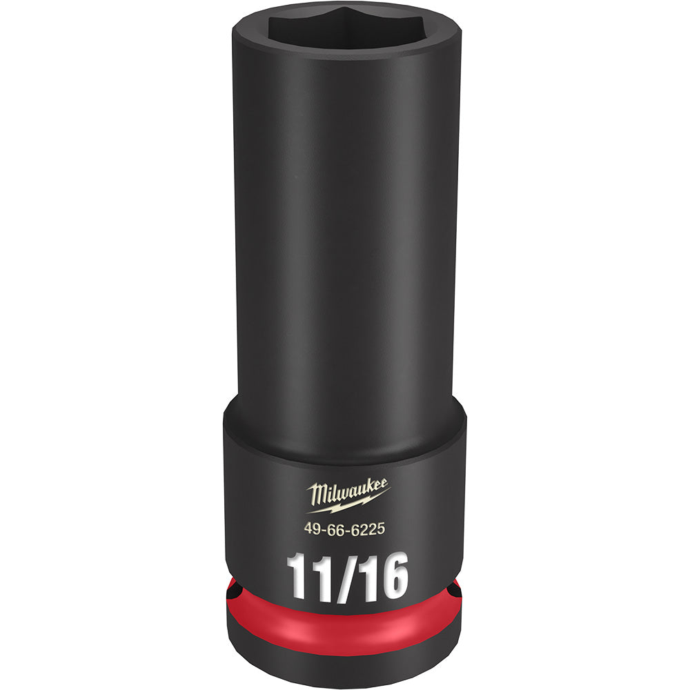Milwaukee 49-66-6225 SHOCKWAVE Impact Duty 11/16in 1/2in Drive SAE 6pt Deep Socket