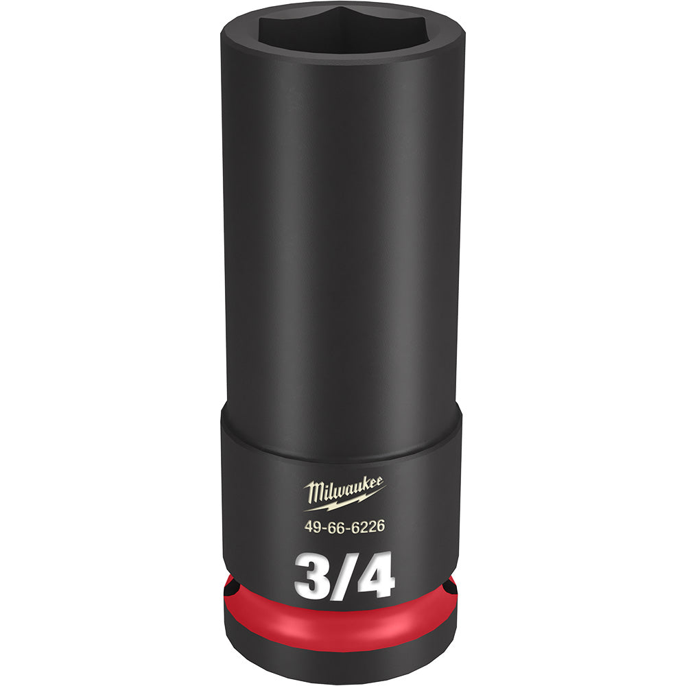 Milwaukee 49-66-6226 SHOCKWAVE Impact Duty 3/4in 1/2in Drive SAE 6pt Deep Socket