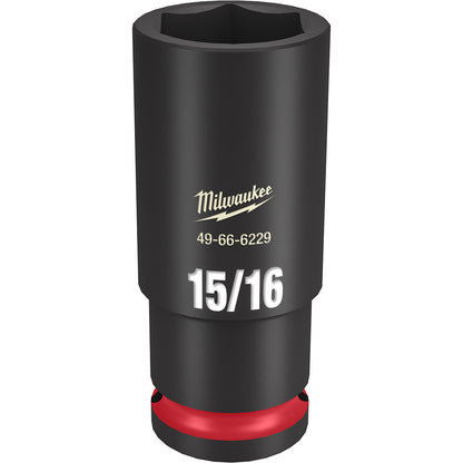 Milwaukee 49-66-6229 SHOCKWAVE Impact Duty 15/16in 1/2in Drive SAE 6pt Deep Socket