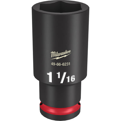 Milwaukee 49-66-6231 SHOCKWAVE Impact Duty 1-1/16in 1/2in Drive SAE 6pt Deep Socket