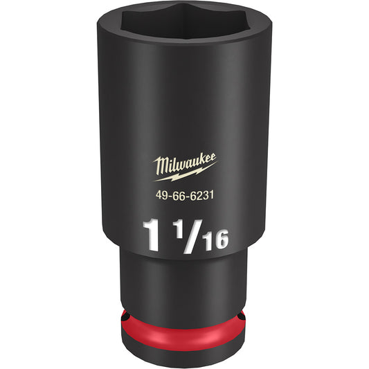 Milwaukee 49-66-6231 SHOCKWAVE Impact Duty 1-1/16in 1/2in Drive SAE 6pt Deep Socket