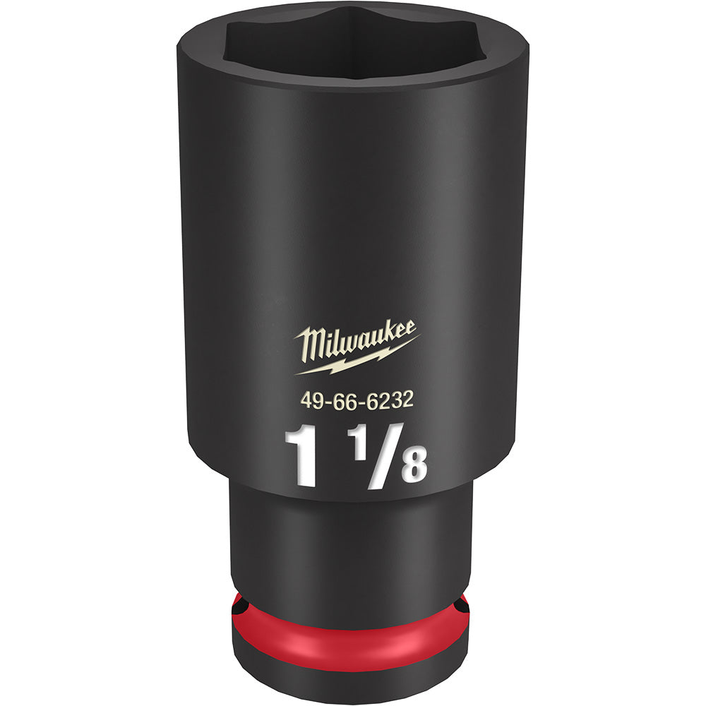 Milwaukee 49-66-6232 SHOCKWAVE Impact Duty 1-1/8in 1/2in Drive SAE 6pt Deep Socket