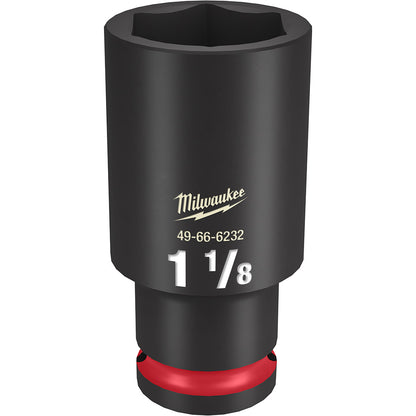 Milwaukee 49-66-6232 SHOCKWAVE Impact Duty 1-1/8in 1/2in Drive SAE 6pt Deep Socket