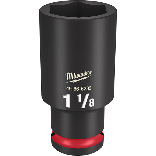 Milwaukee 49-66-6232 SHOCKWAVE Impact Duty 1-1/8in 1/2in Drive SAE 6pt Deep Socket