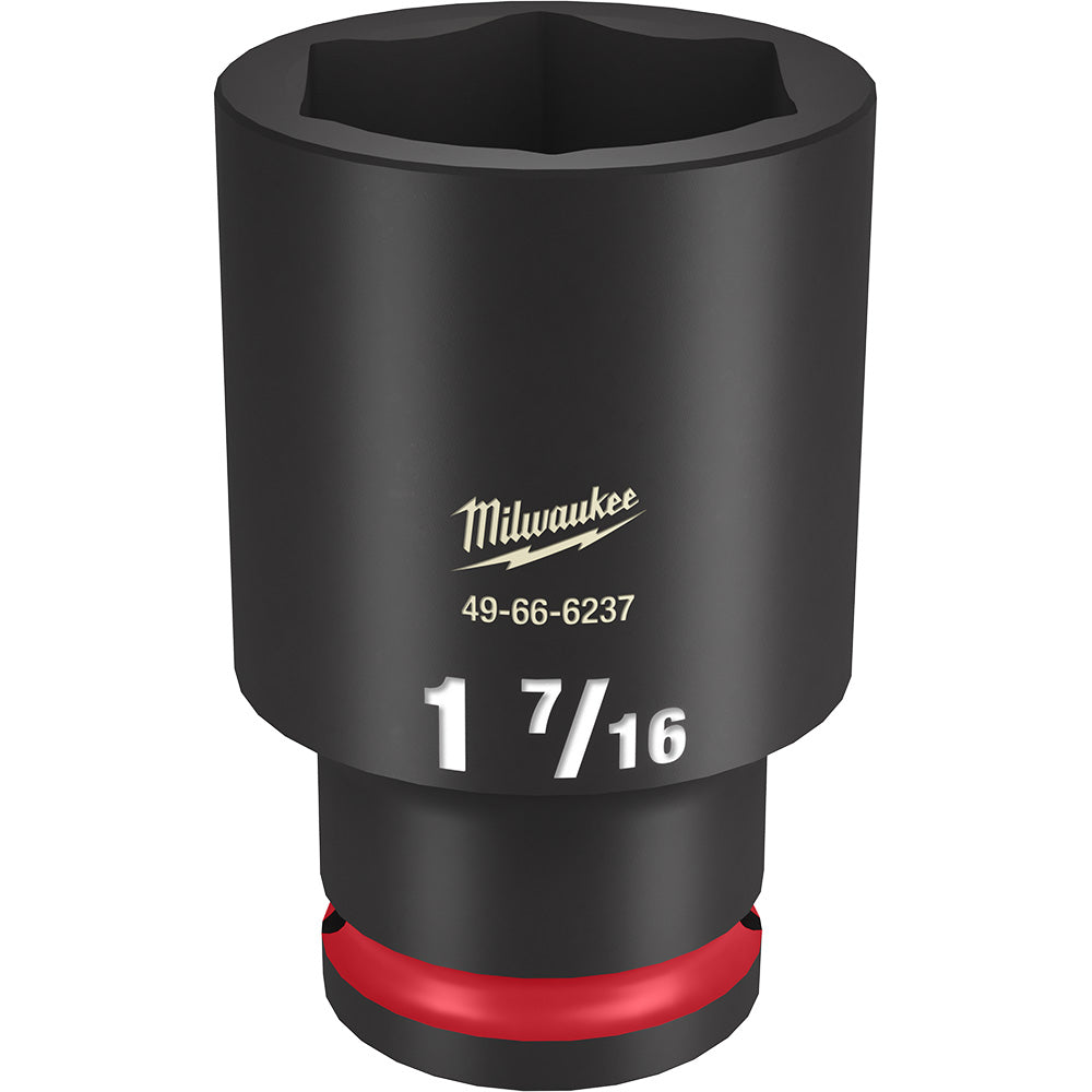 Milwaukee 49-66-6237 SHOCKWAVE Impact Duty 1-7/16in 1/2in Drive SAE 6pt Deep Socket