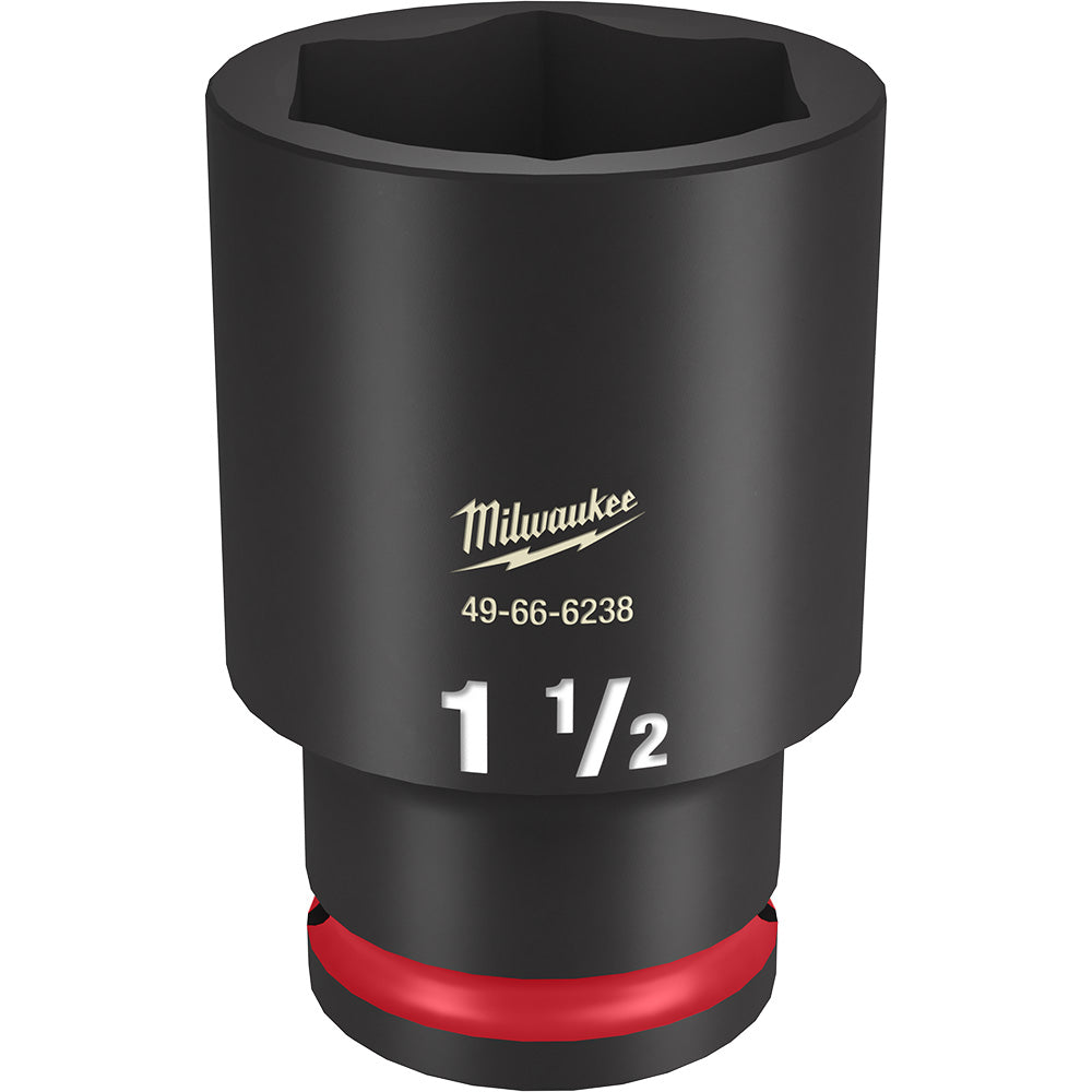 Milwaukee 49-66-6238 SHOCKWAVE Impact Duty 1-1/2in 1/2in Drive SAE 6pt Deep Socket