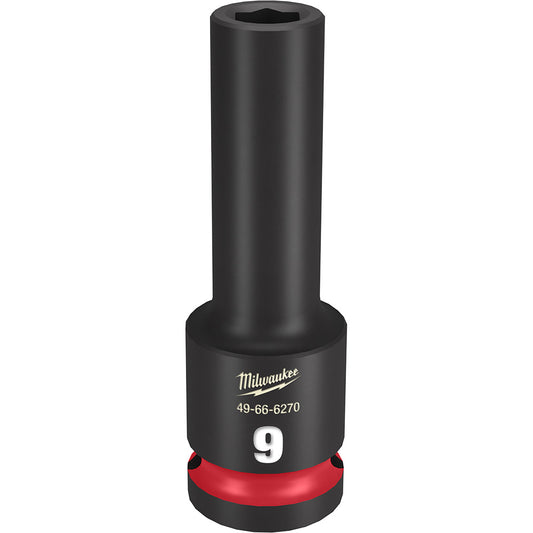 Milwaukee 49-66-6270 SHOCKWAVE Impact Duty 9mm 1/2in Drive Metric 6pt Deep Socket