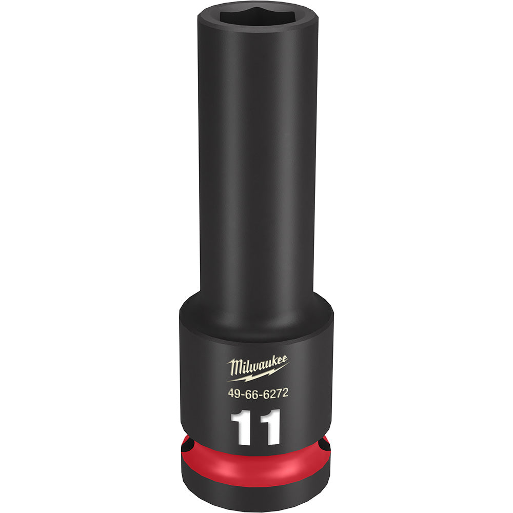 Milwaukee 49-66-6272 SHOCKWAVE Impact Duty 11mm 1/2in Drive Metric 6pt Deep Socket