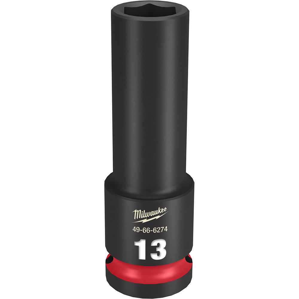 Milwaukee 49-66-6274 SHOCKWAVE Impact Duty 13mm 1/2in Drive Metric 6pt Deep Socket