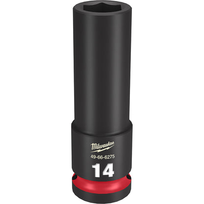 Milwaukee 49-66-6275 SHOCKWAVE Impact Duty 14mm 1/2in Drive Metric 6pt Deep Socket