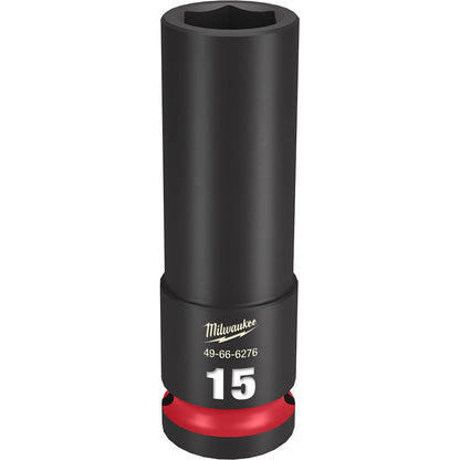 Milwaukee 49-66-6276 SHOCKWAVE Impact Duty 15mm 1/2in Drive Metric 6pt Deep Socket
